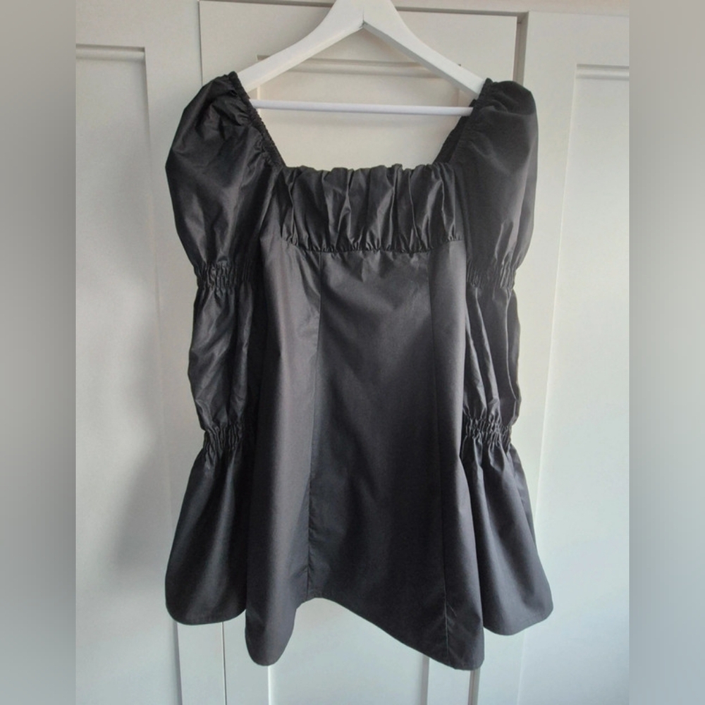 Long Sleeved Puff Sleeved Mini Dress